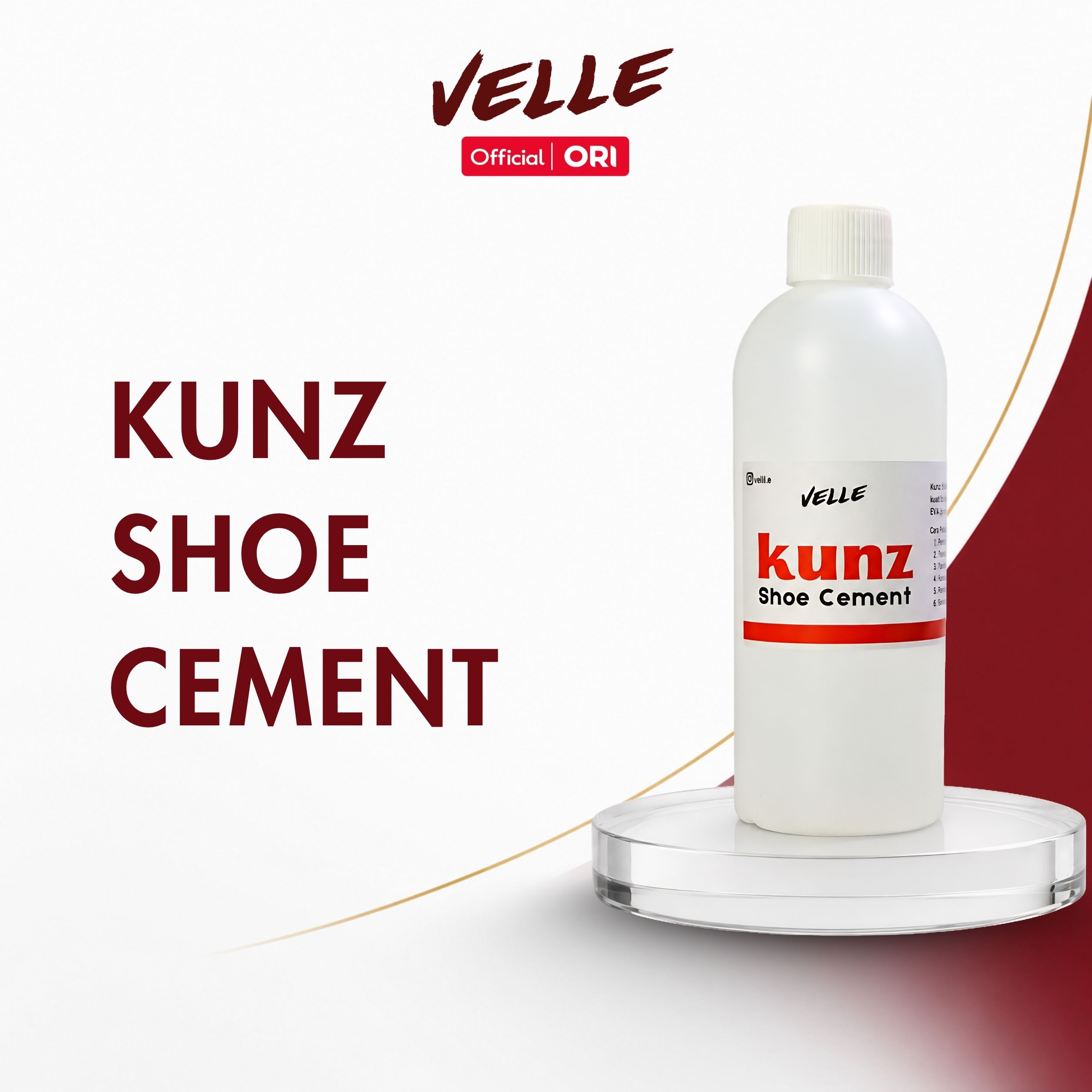 Lem Kunz Shoe Cement - Lem Sepatu Bening Permanen Tahan Air