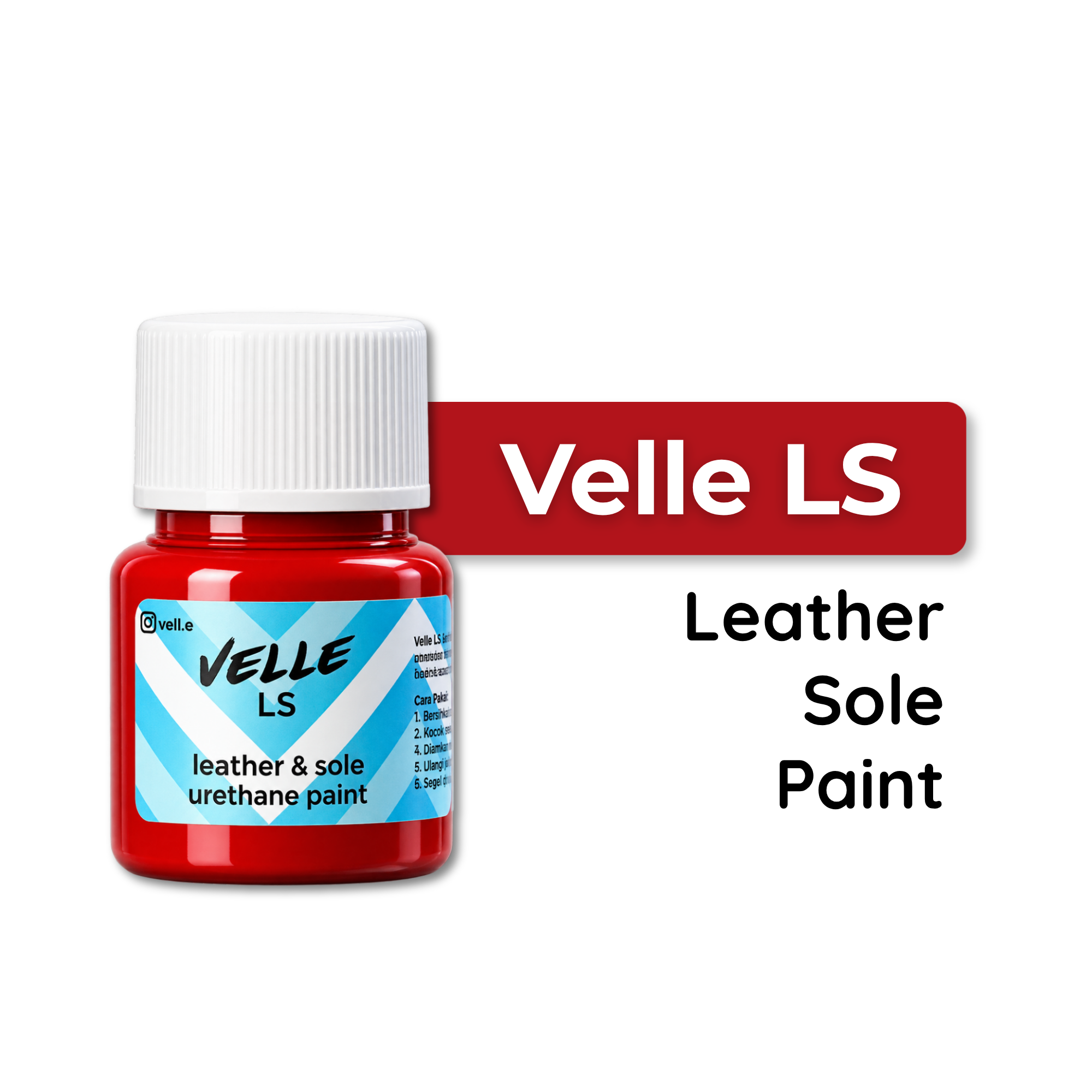 Velle LS – Cat Sepatu Kulit untuk Repaint dan Custom Sneakers, untuk Bahan Kulit dan PU Leather