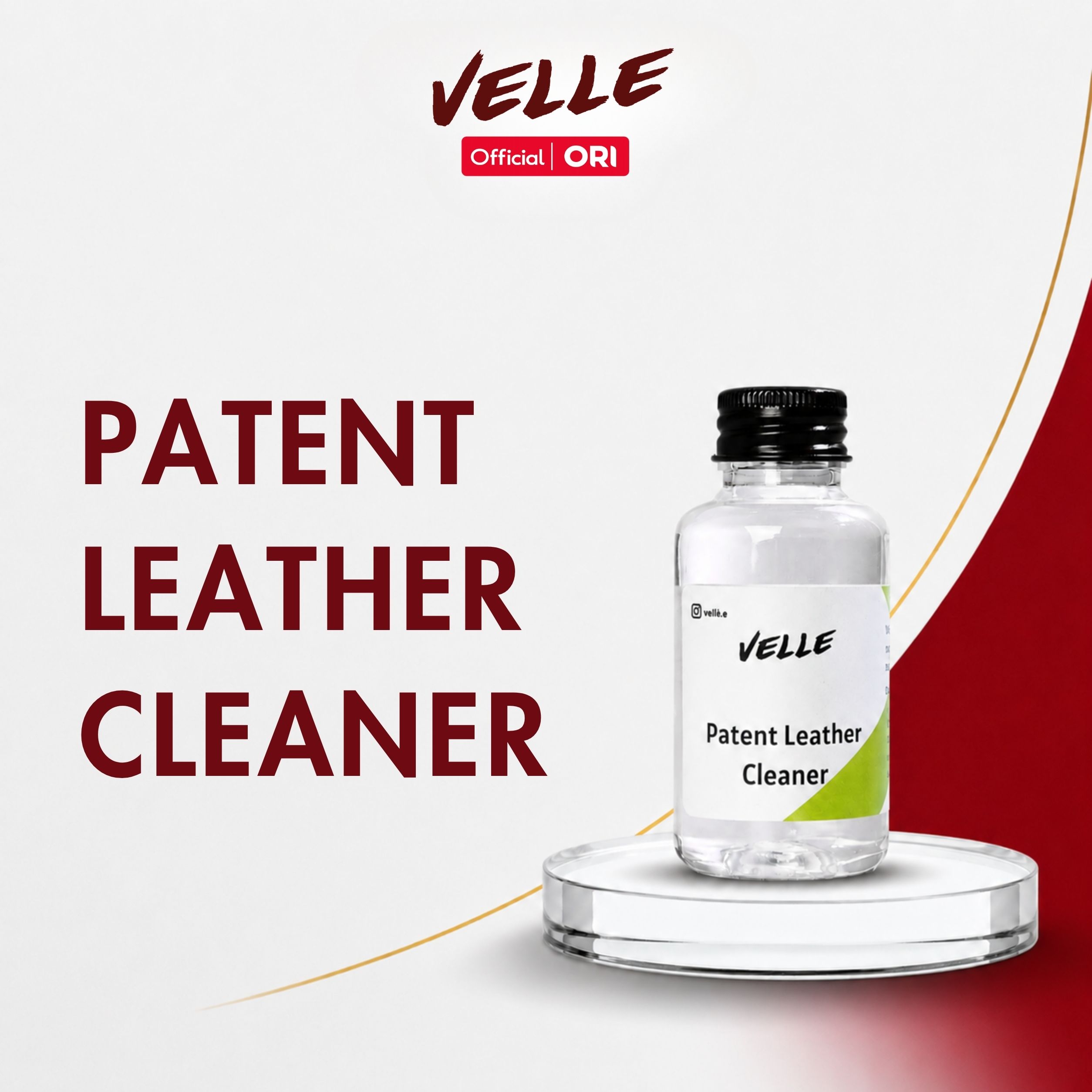 Velle Patent Leather Cleaner & Polish - Poles Kilap Bag Tas Sepatu Kulit Paten