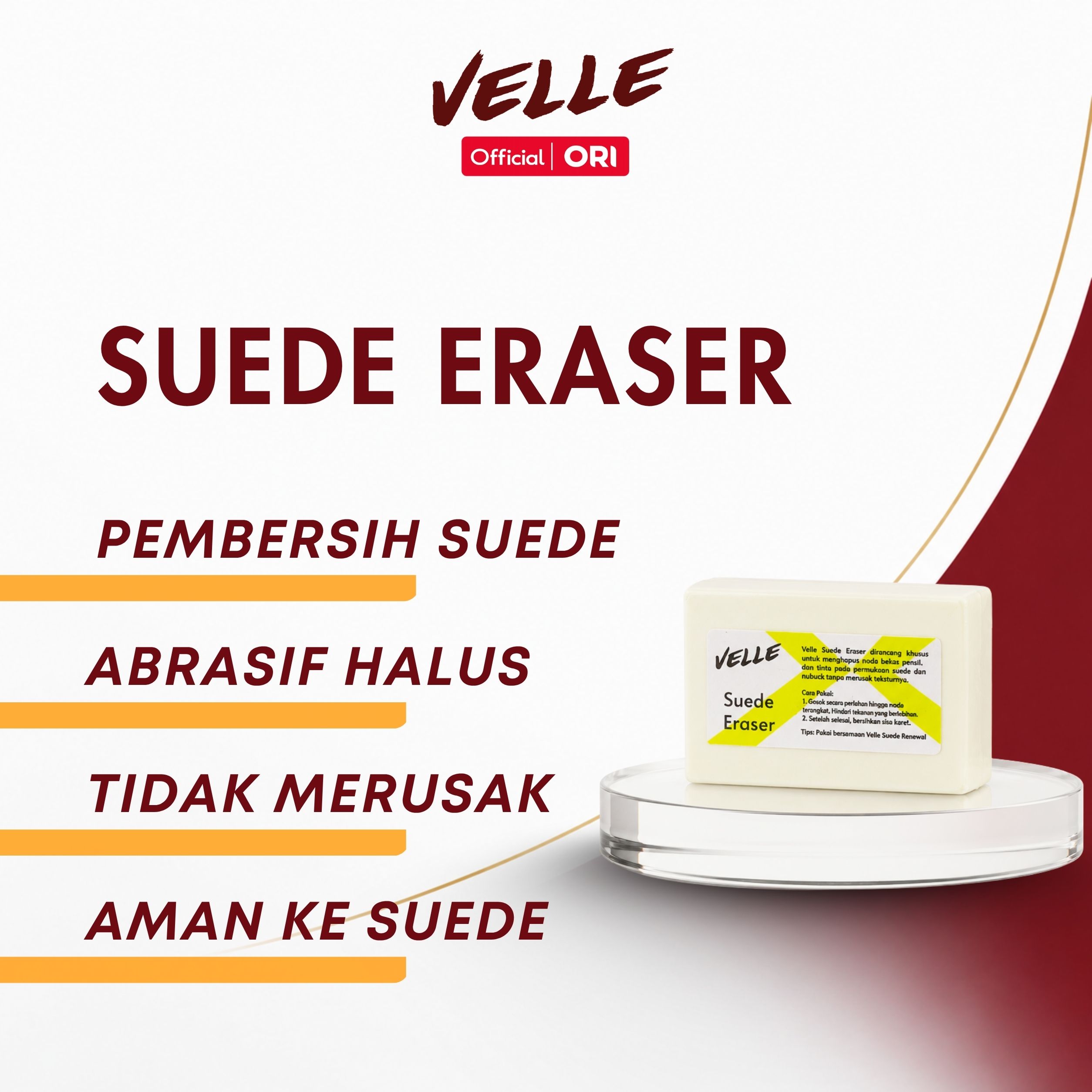 Penghapus Suede Eraser, Pembersih Perawatan Suede Nubuck Leather Sepatu Tas