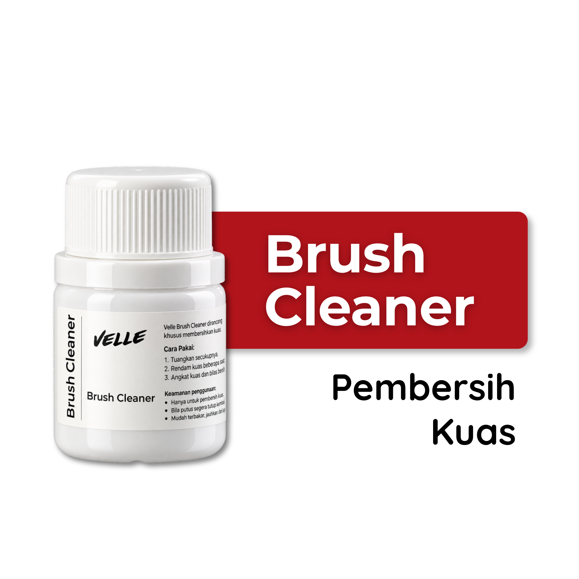Velle Brush Cleaner – Pembersih Kuas untuk Menghilangkan Sisa Cat Akrilik, Oil Paint & Watercolor