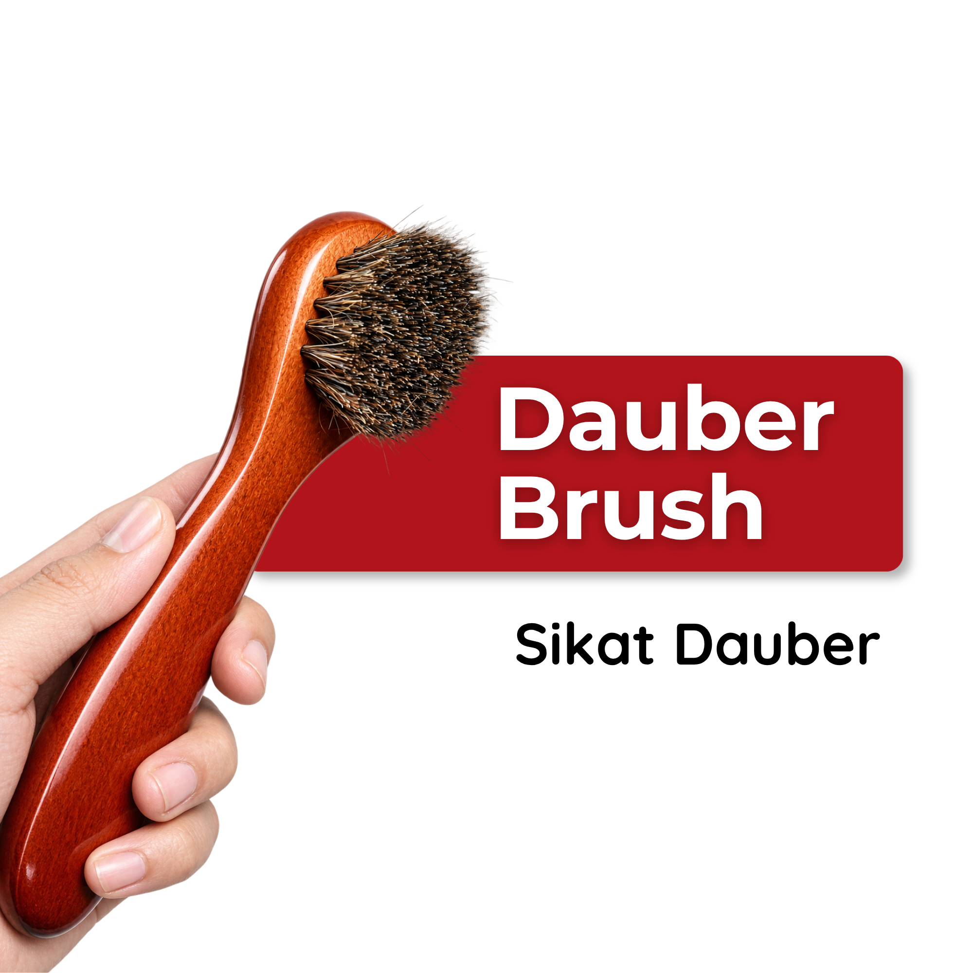 Velle Dauber Brush – Sikat Bulu Kuda untuk Aplikasi Shoe Cream, Semir & Leather Care