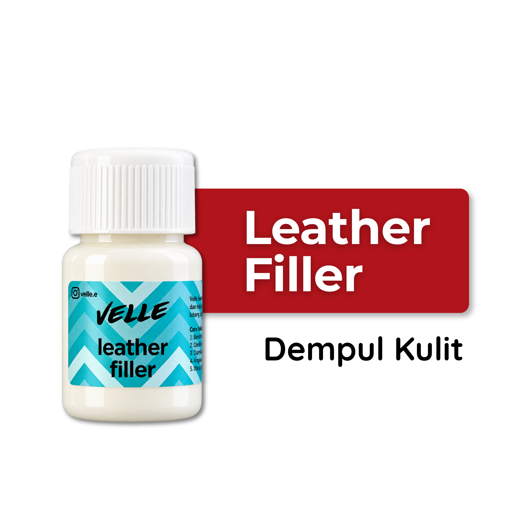 Velle Leather Filler – Dempul Kulit untuk Menutup Retak, Lecet, Pecah dan Lubang pada Sepatu, Tas, Sofa dan Jok