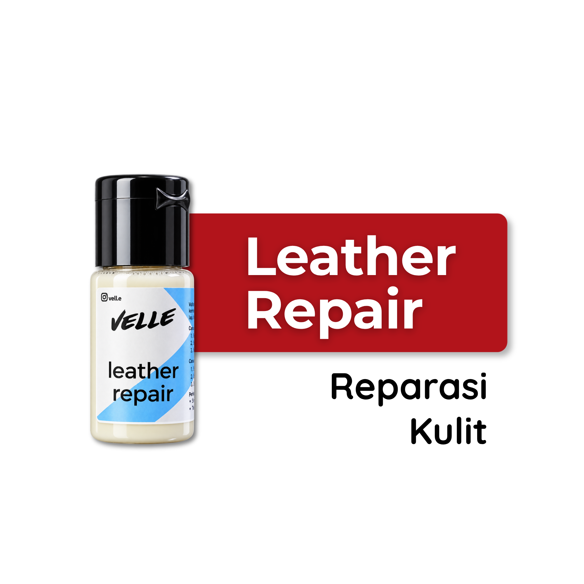 Velle Leather Repair – Repair & Restorasi Kulit Aniline yang Retak, Pecah & Lecet pada Sepatu, Tas, Sofa & Jok