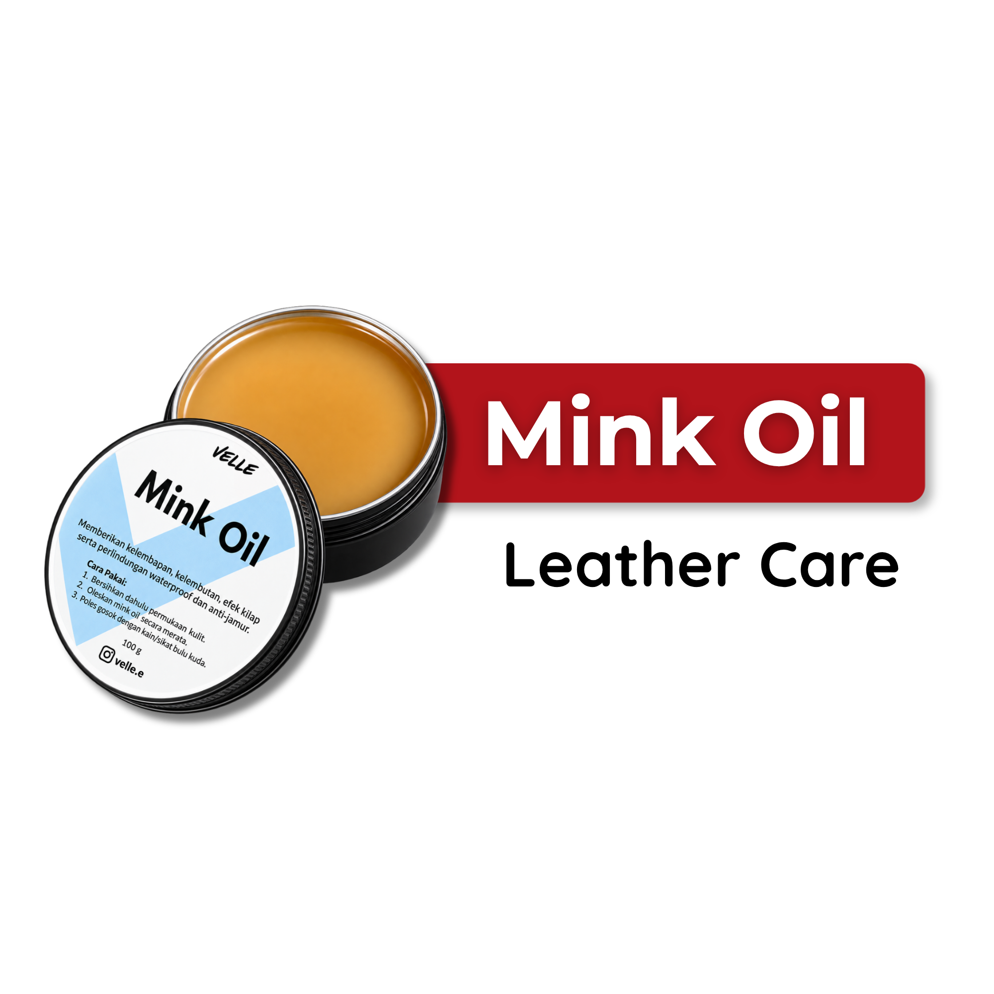 Velle Mink Oil – Perawatan Leather untuk Melembapkan, Melembutkan & Mengkilapkan Tas dan Sepatu