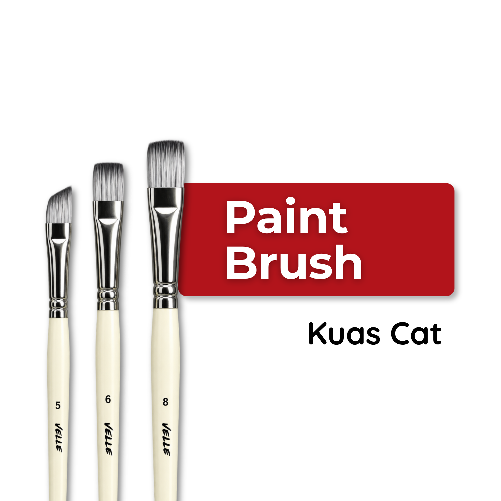 Velle Paint Brush – Kuas Nylon untuk Cat Sepatu, Leather Paint & Detail Repaint