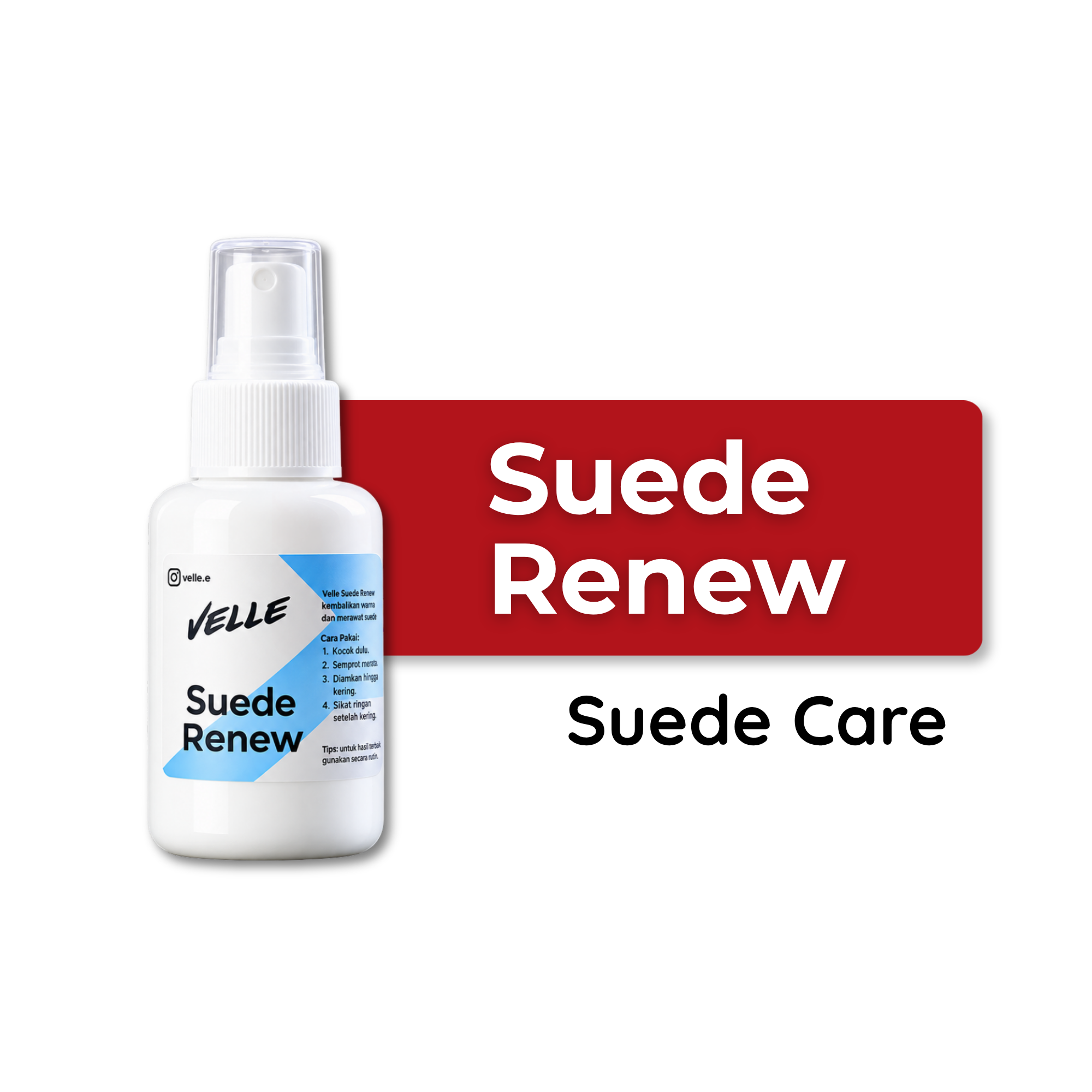 Velle Suede Renew – Perawatan Suede untuk Melembutkan, Melembapkan & Menghidupkan Kembali Bulu dan Warna
