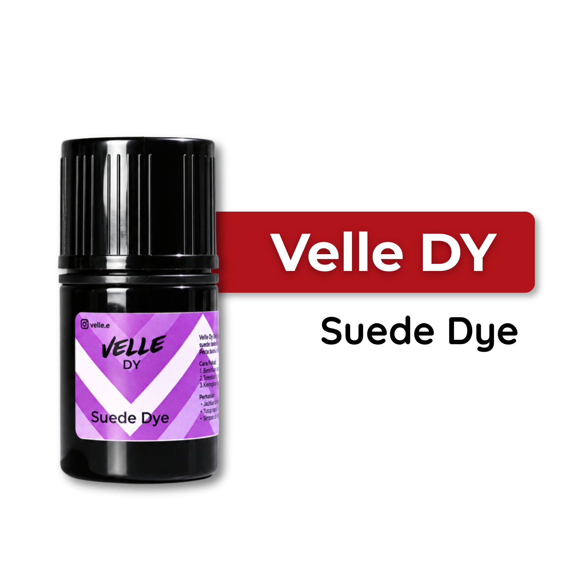 Velle DY – Suede Dye untuk Recolor Sepatu Suede & Nubuck, Pewarna untuk Restorasi dan Cat Ulang Warna
