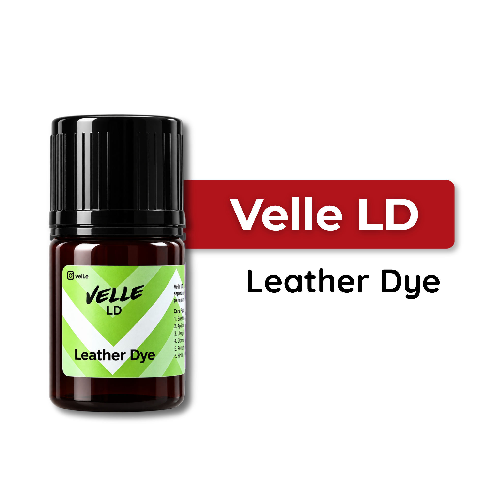 Velle LD – Oil Based Leather Dye untuk Restorasi Warna Smooth Leather pada Sepatu, Tas, Dompet & Jaket